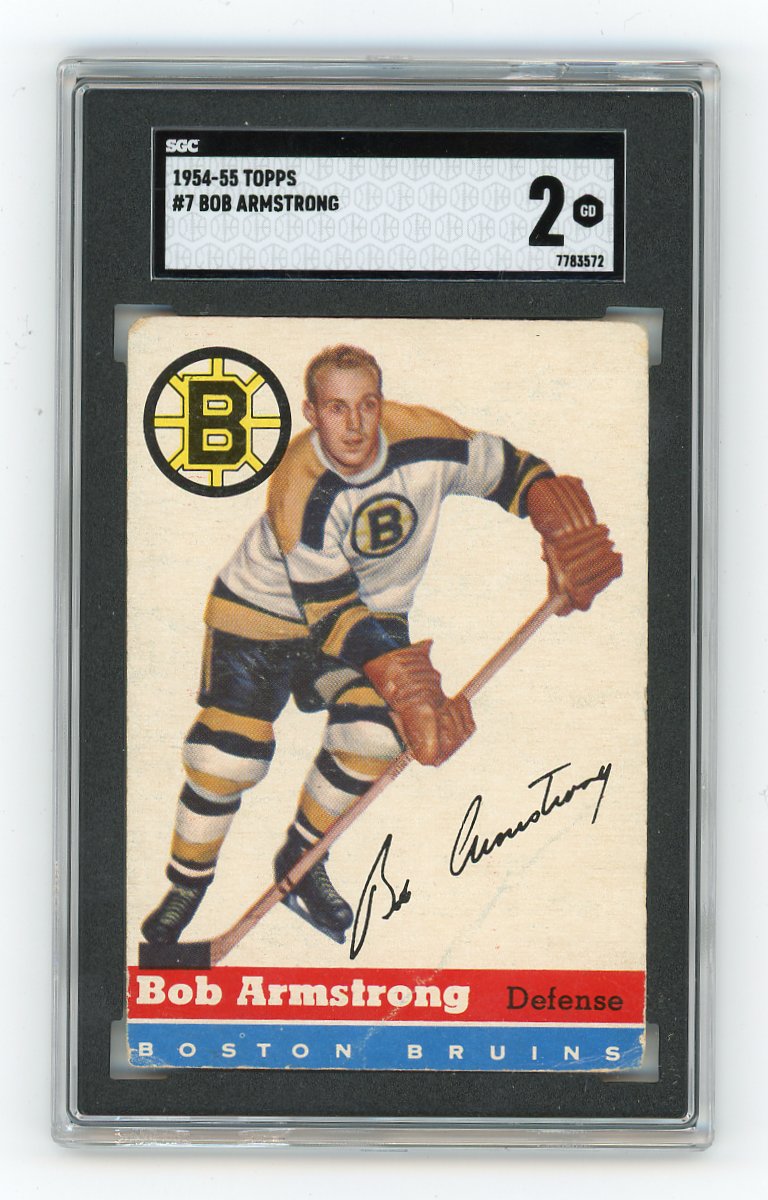 1954-1955 Bob Armstrong Topps Boston Bruins # 7