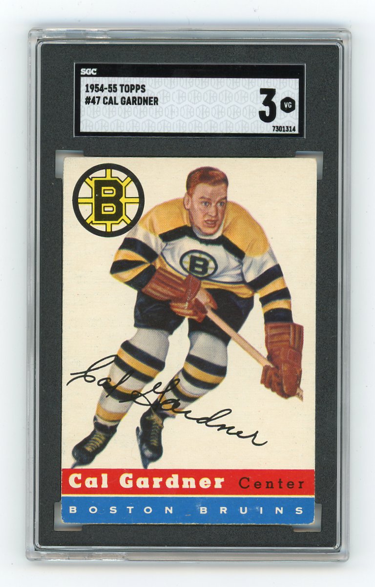 1954-1955 Cal Gardner Topps Boston Bruins # 47