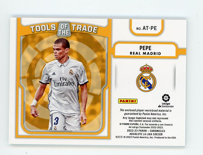 2022-2023 Pepe Real Madrio Tools Of The Trade #D /49 Absolute # AT-PE