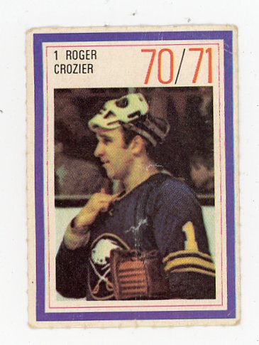 1970-1971 Roger Crozier Esso Power Sticker Buffalo Sabres # 73