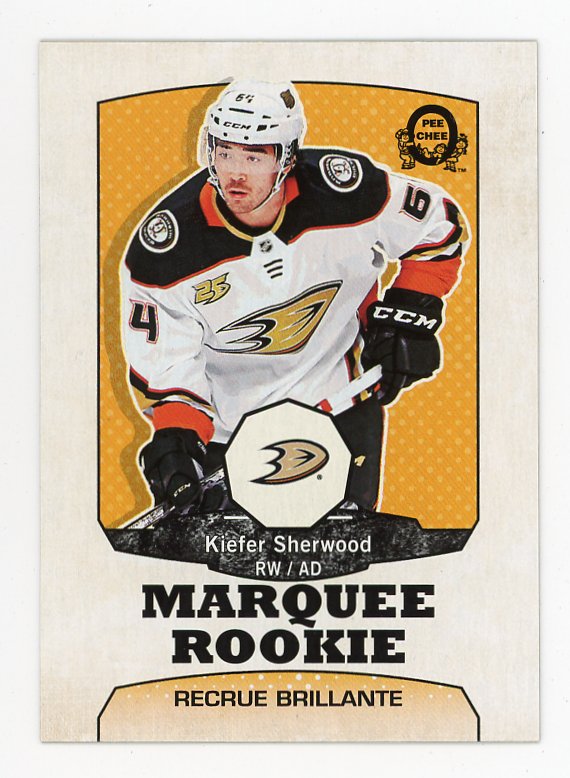 2018-2019 Kiefer Sherwood Marquee Rookie O-Pee-Chee Anaheim Ducks # 629