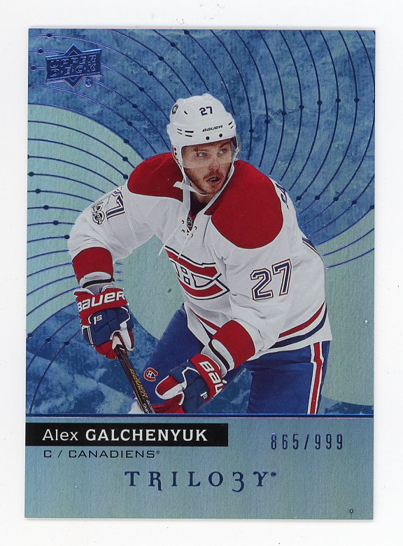 2017-2018 Alex Galchenyuk #D /999 Trilogy Montreal Canadiens # 4
