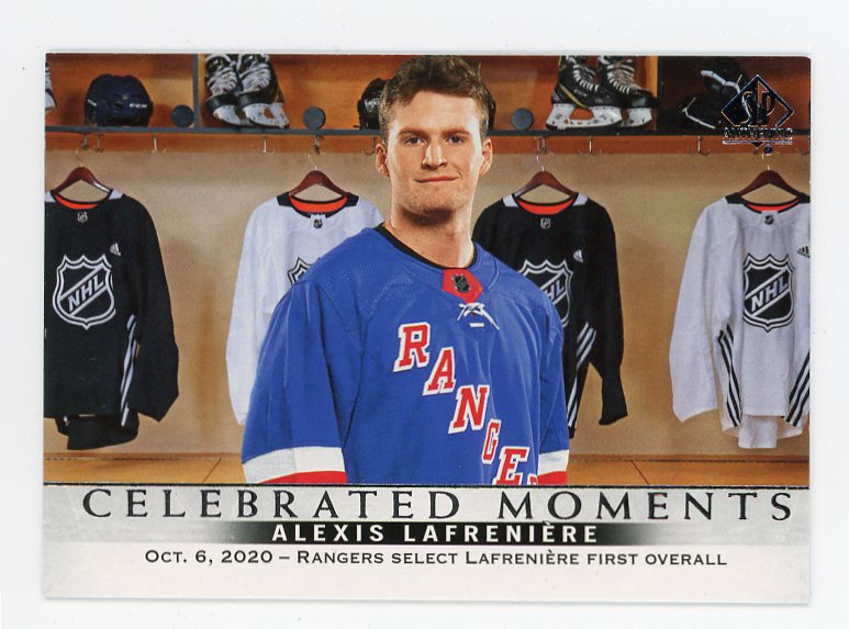 2020-2021 Alexis Lafreniere Celebrated Moments New York Rangers # 112