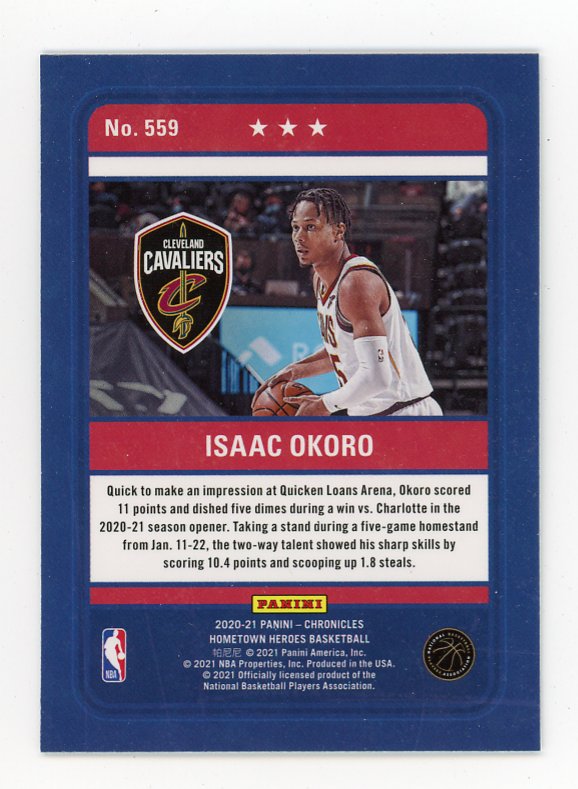 2020-2021 Isaac Okoro Hometown Heroes Panini Cleveland Cavaliers # 559