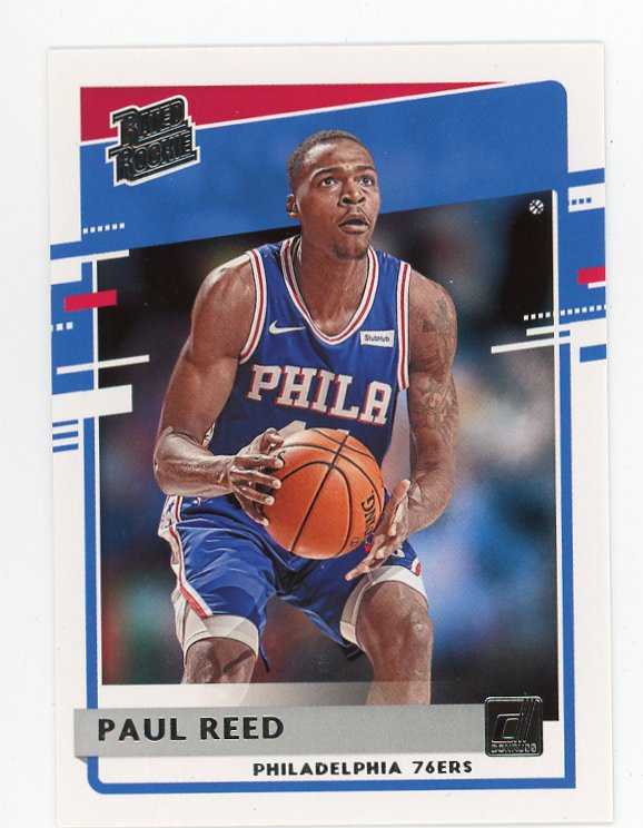 2020-2021 Paul Reed Rated Rookie Donruss Philadelphia 76ers # 200