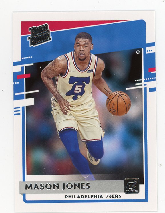 2020-2021 Mason Jones Rated Rookie Donruss Philadelphia 76ers # 199