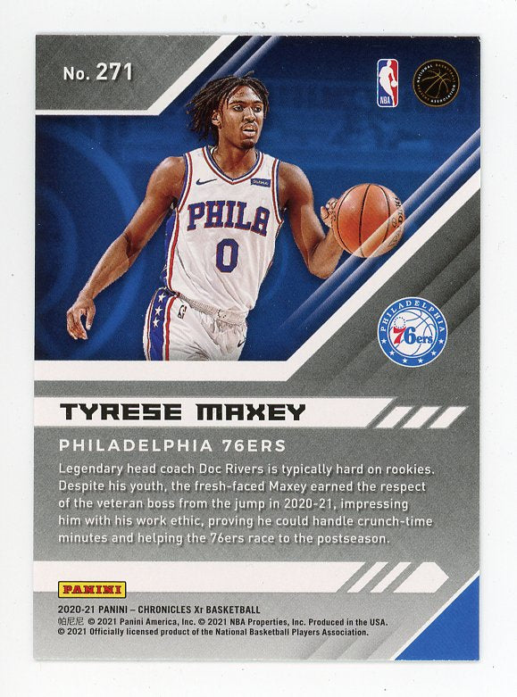 2020-2021 Tyrese Maxey Rookie Chronicles XR Philadelphia 76ers # 271