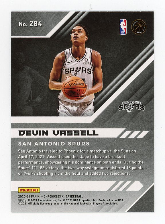 2020-2021 Devin Vassell Rookie Chronicles XR San Antonio Spurs # 284