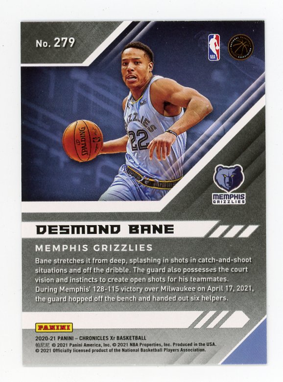 2020-2021 Desmond Bane Rookie Chronicles XR Memphis Grizzlies # 279