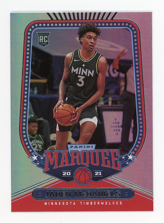 2020-2021 Jaden Mcdaniels Marquee Rookie Panini Minnesota Timberwolves # 238