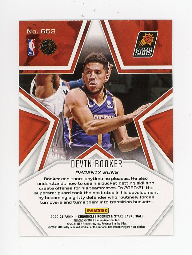 2020-2021 Devin Booker Rookies & Stars Panini Phoenix Suns # 653