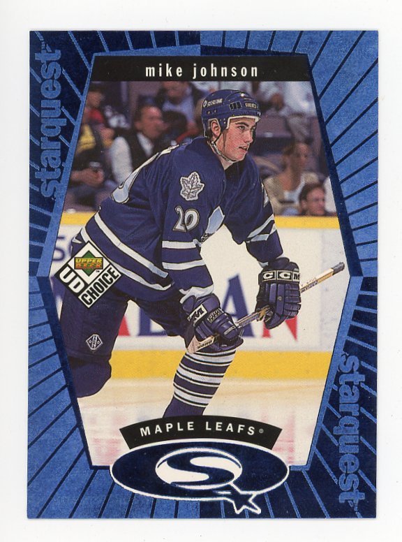 1997-1998 Mike Johnson Starquest Blue Upper Deck Toronto Maple Leafs # SQ-27
