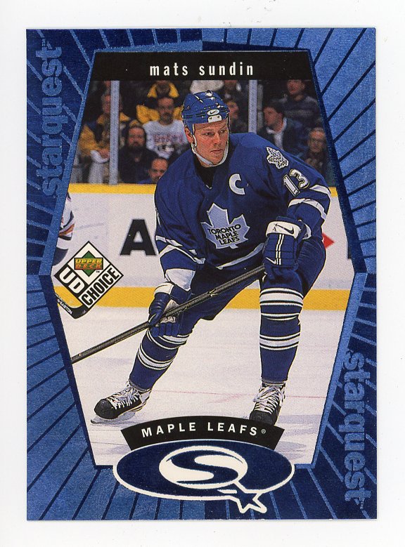 1997-1998 Mats Sundin Starquest Blue Upper Deck Toronto Maple Leafs # SQ-19