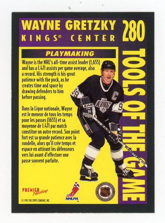 1995 Wayne Gretzky Tools Of The Trade Upper Deck Los Angeles Kings # 280