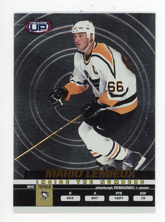 2002 Mario Lemieux Inside The Numbers Heads Up Pittsburgh Penguins # 17