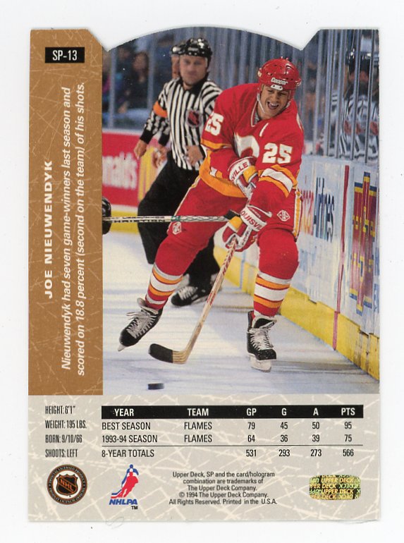 1994 Joe Nieuwendyk SP Upper Deck Calgary Flames # SP-13