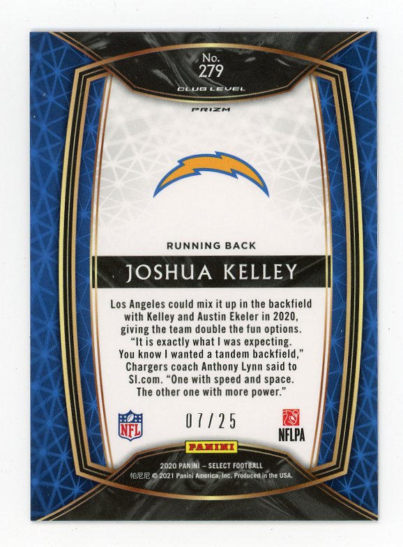 2020 Joshua Kelly Rookie Blue Disco #D /25 Select Los Angeles Chargers # 279