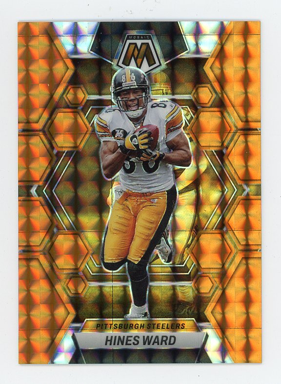 2023 Hines Ward Orange Prizm #D /199 Mosaic Pittsburgh Steelers # 208