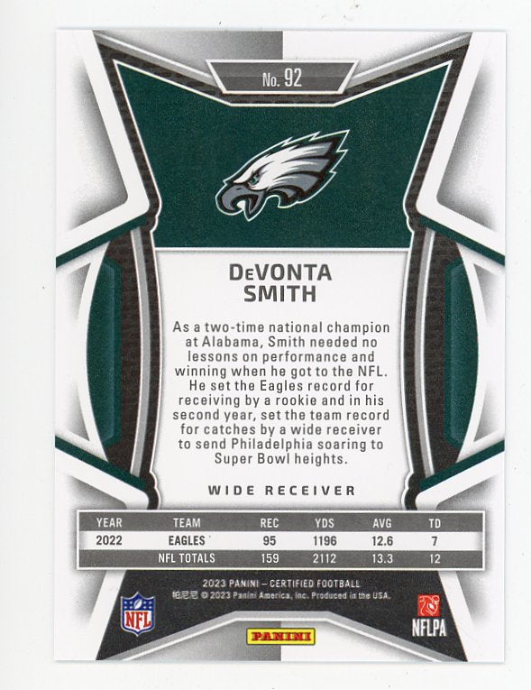 2023 Devonta Smith #D /349 Certified Philadelphia Eagles # 92