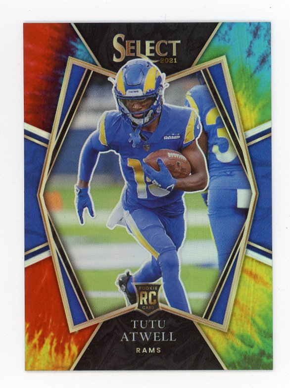 2021 Tutu Atwell Rookie Dye #D /25 Select Los Angeles Rams # 161