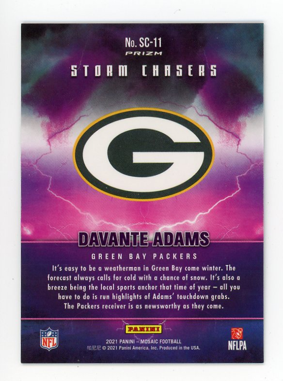 2021 Davante Adams Storm Chasers Prizm Mosaic Green Bay Packers # SC-11