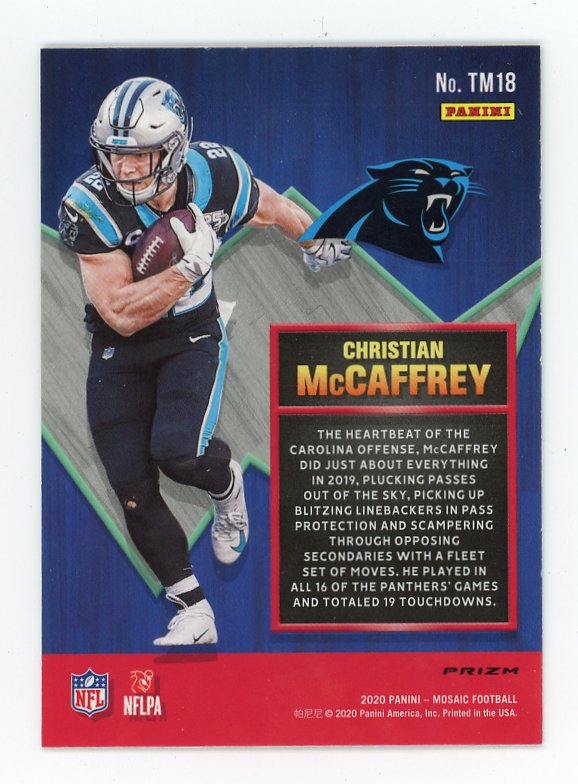 2020 Christian Mccaffrey Touch Down Masters Prizm Mosaic Carolina Panthers # TM18