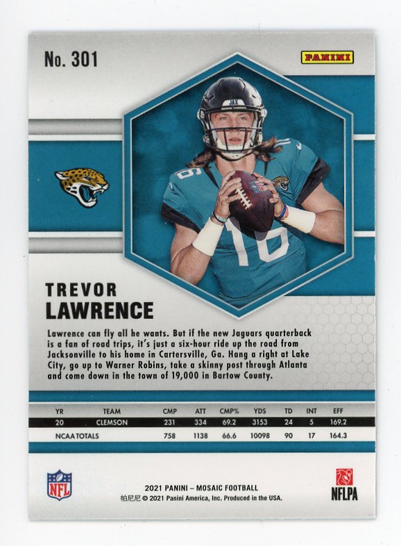 2021 Trevor Lawrence Rookie Mosaic Jacksonville Jaguars # 301