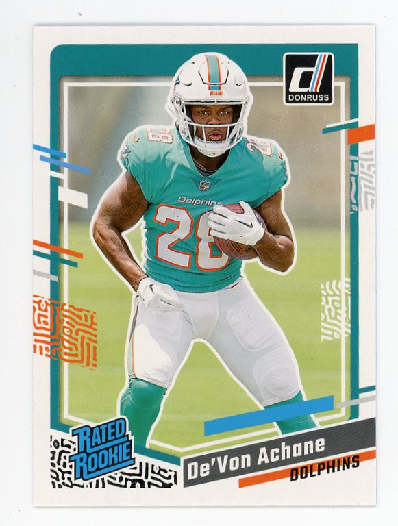 2023 De'von Achane Rated Rookie Donruss Miami Dolphins # 365