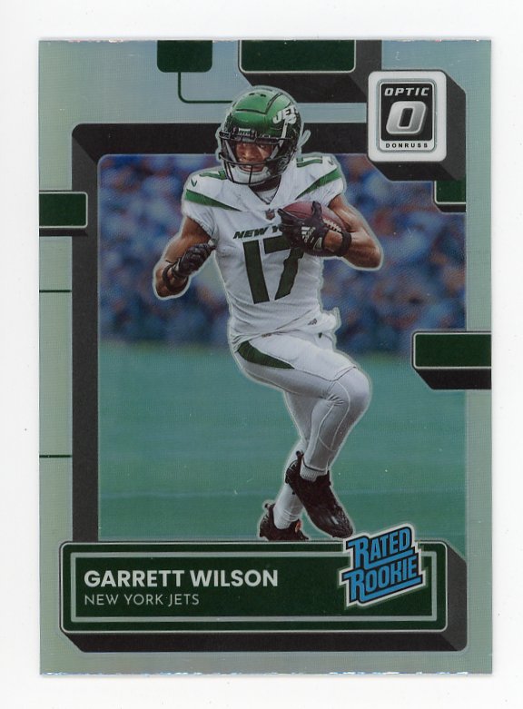 2022 Garrett Wilson Refractor Rated Rookie Donruss New York Jets # 206