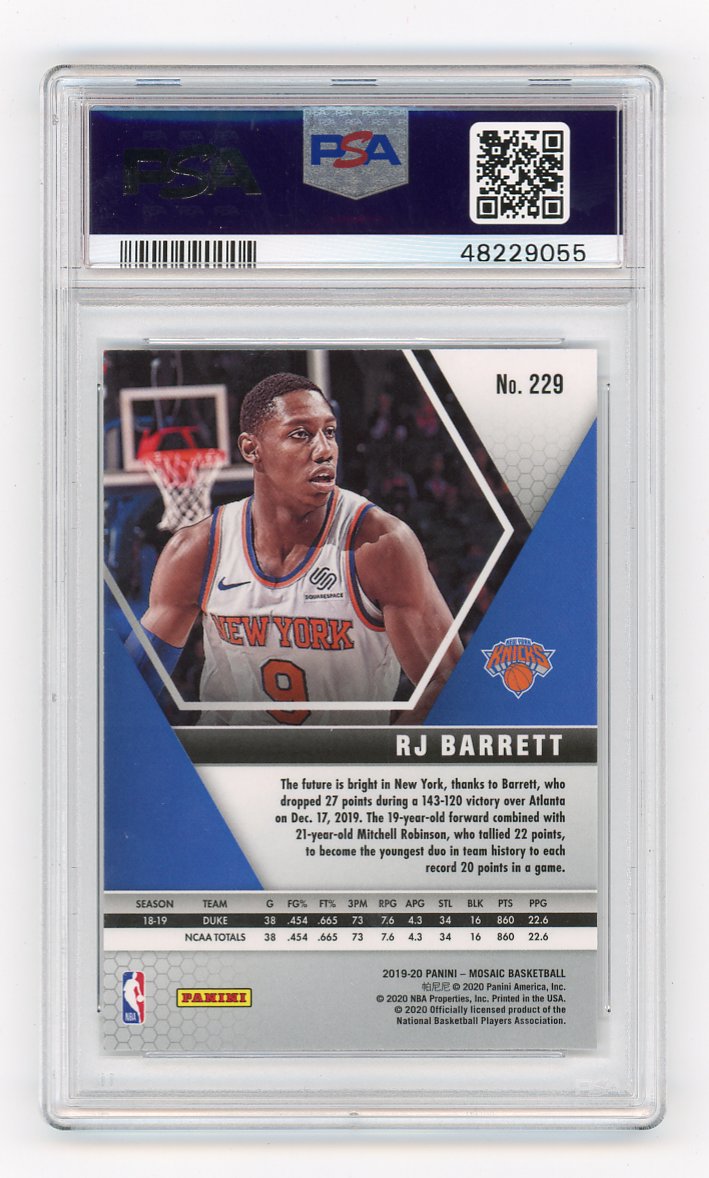 2019 RJ Barrett Rookie Mosaic New York Knicks # 229
