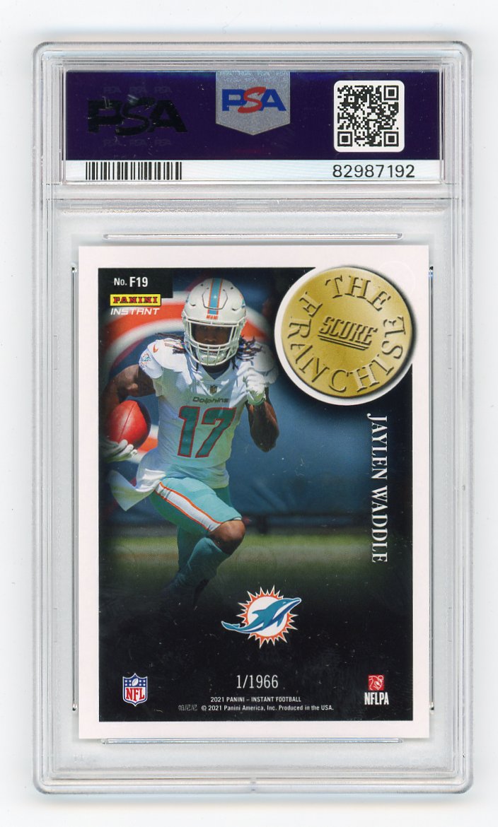 2021 Jaylen Waddle Rookie The Franchise #D /1966 Panini Miami Dolphins # F19