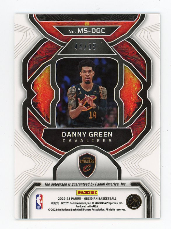 2022-2023 Danny Green Magmatic Auto #D /99 Obsidian Cleveland Cavaliers # MS-DGC