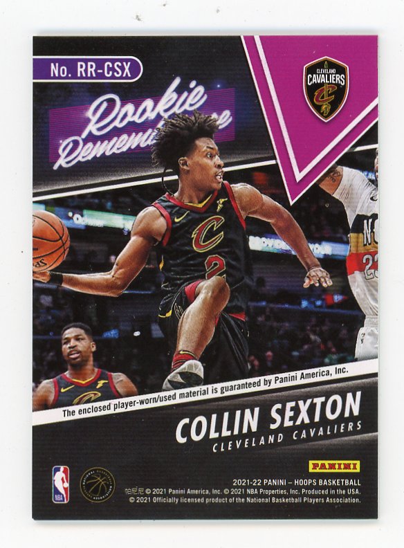 2021-2022 Collin Sexton Rookie Remembrance NBA Hoops Cleveland Cavaliers # RR-CSX