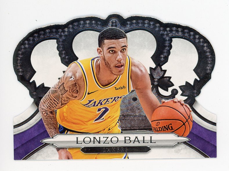 2018-2019 Lonzo Ball Die Cut Crown Royal Los Angeles Lakers # 52