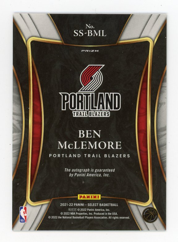 2021-2022 Ben Mclemore Signature Selections Prizm Panini Portland Trail Blazers # SS-BML