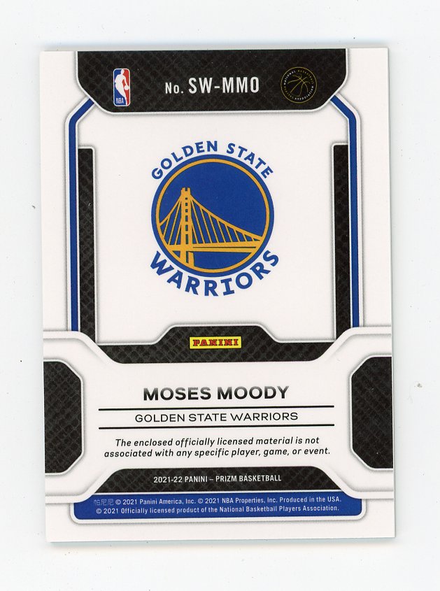 2021-2022 Moses Moody Sensational Swatches Panini Golden State Warriors # SW-MMO