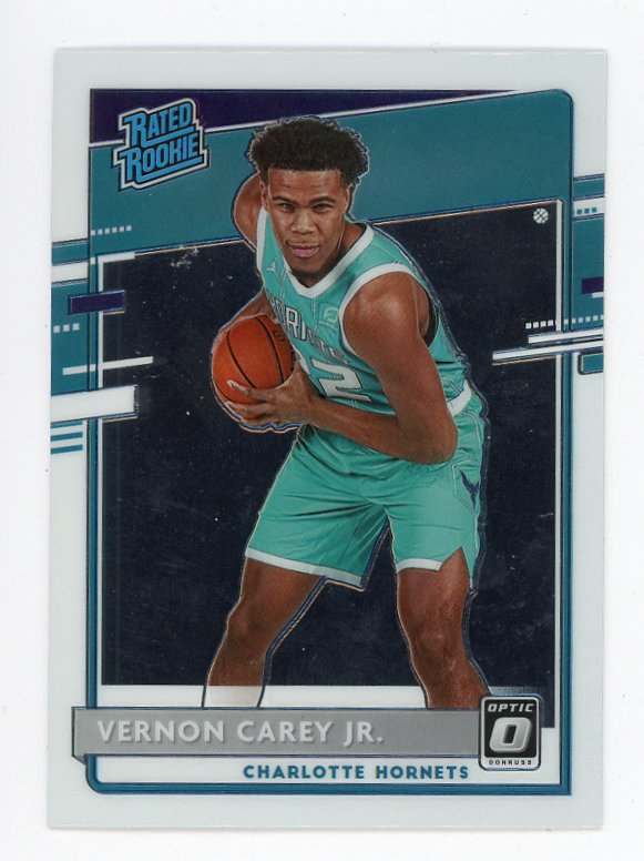 2020-2021 Vernon Carey JR Rated Rookie Donruss Optic Charlotte Hornets # 182