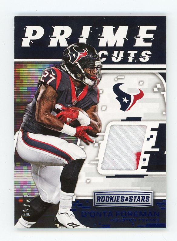 2018 D'onta Foreman Prime Cuts #D /49 Rookie And Stars Houston Texans # PC-15