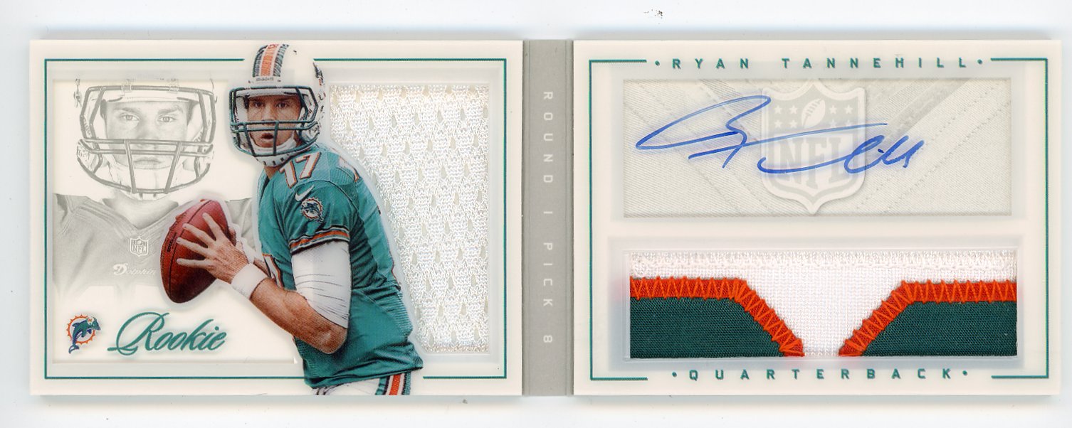 2013 Ryan Tannehill Rookie Patch Auto Booklet #D /149 Panini Miami Dolphins # 207