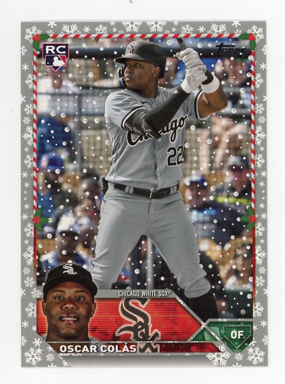 2023 Oscar Colas Rookie Mettalic Topps Holiday Chicago White Sox # H179