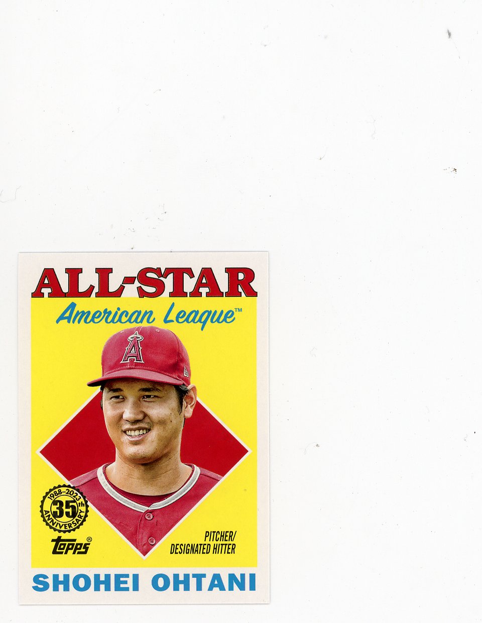 2023 Shohei Ohtani All-Star American League Topps 35TH Anniversary Los Angeles Angels # 88AS-1
