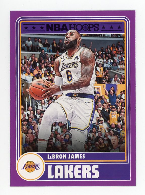 2023-2024 Lebron James Purple Tribute NBA Hoops Los Angeles Lakers # 290
