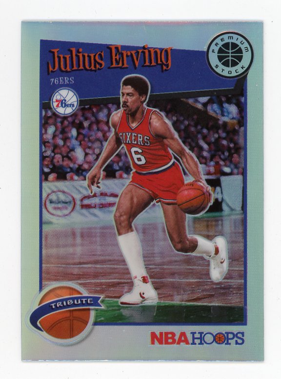 2019-2020 Julius Erving Silver Premium Stock Philadelphia 76ers # 293