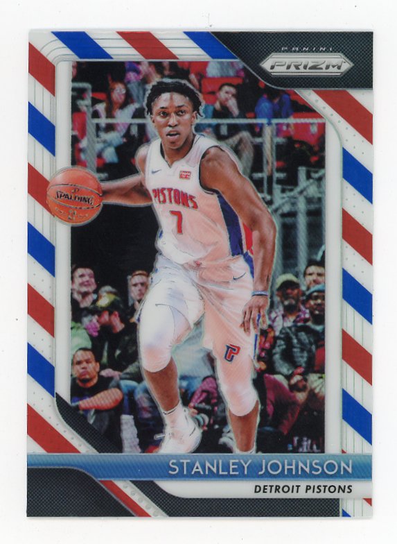 2018-2019 Stanley Johnson Red White Blue Prizm Panini Detroit Pistons # 162