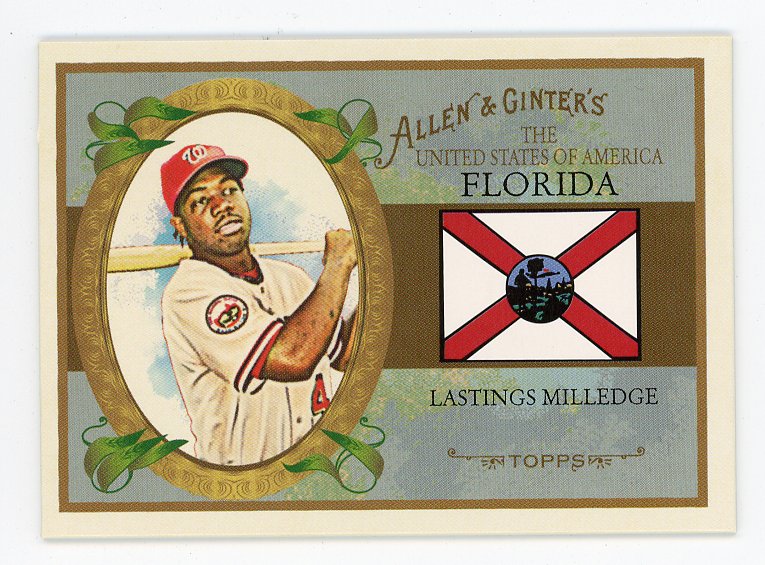 2008 Lastings Milledge State Of Florida Allen & Ginter Washington Nationals # US9