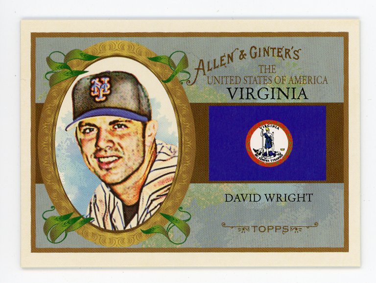 2008 David Wright State Of Virginia Allen & Ginter New York Mets # US46