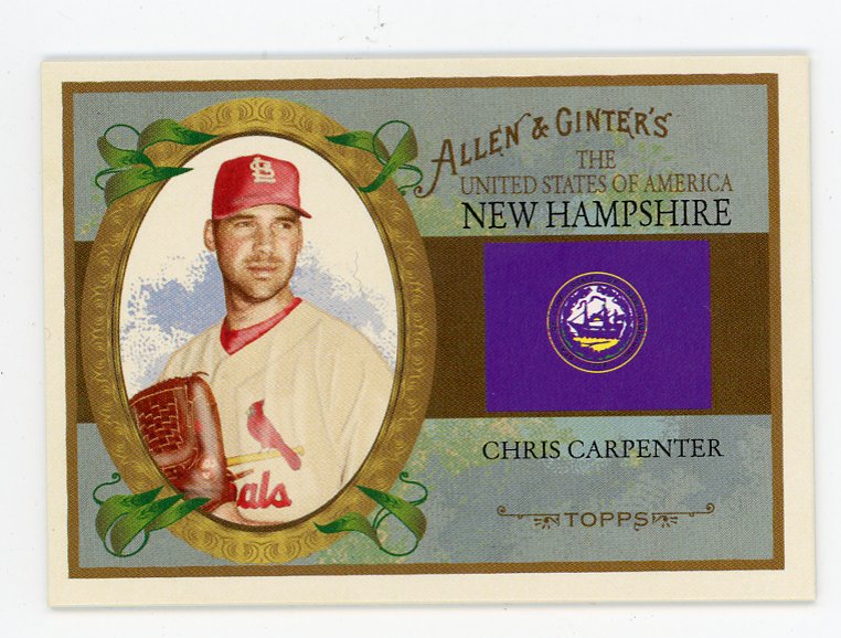 2008 Chris Carpenter State Of New Hampshire Allen & Ginter St.Louis Cardinals # US29