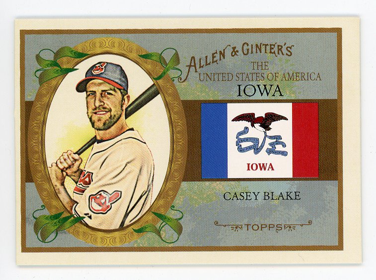 2008 Casey Blake State Of Iowa Allen & Ginter Cleveland Indians # US15