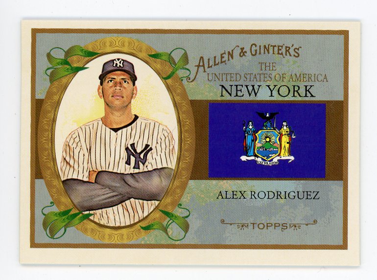 2008 Alex Rodriguez State Of New York Allen & Ginter New York Yankees # US32