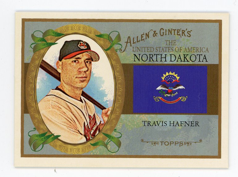 2008 Travis Hafner State Of North Dakota Allen & Ginter Cleveland Indians # US34